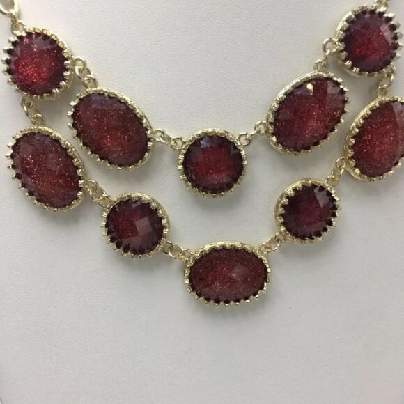 ANN TAYLOR FACTORY SPARKLE GEM LAYER NECKLACE 18"+3" NWT - Picture 4 of 11